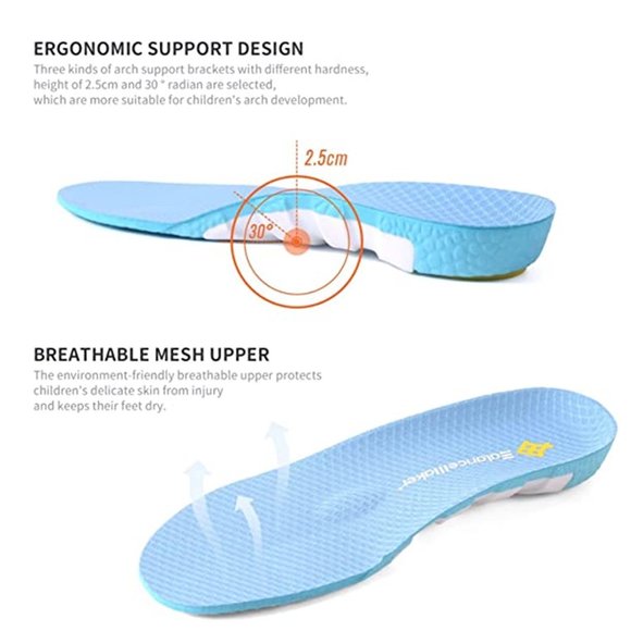BALANCEMAKER Kids Orthotic Insole (High Arch Feet) Arch Support - US K 12C -NEW - Picture 3 of 8